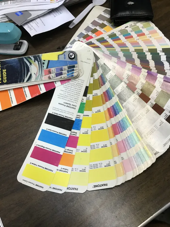 Color swatch books for choosing finishes